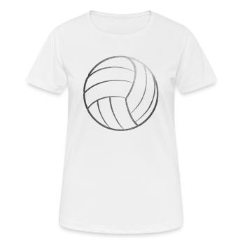 Volleyball - Sportlich - Frauen T-Shirt atmungsaktiv - Weiß - Vorne - AI Model Female 172 dark (172cm)