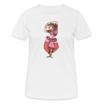 Danseur - T-shirt respirant Femme - blanc - Devant - AI Model Female 172 dark (172cm)