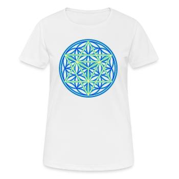 Heilige Geometrie - Frauen T-Shirt atmungsaktiv - Weiß - Vorne - AI Model Female 172 dark (172cm)