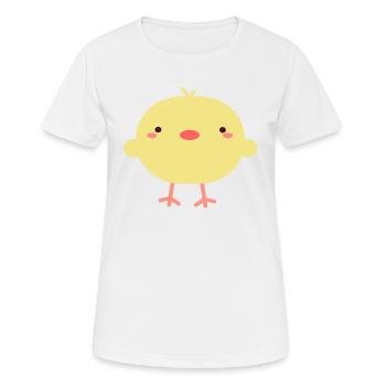 le poussin - T-shirt respirant Femme - blanc - Devant - AI Model Female 172 dark (172cm)