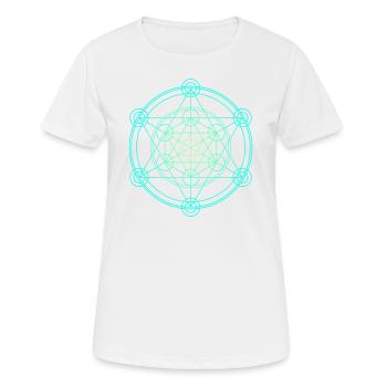 Merkaba Sacred Geometry - Women's Breathable T-Shirt - white - Front - AI Model Female 172 dark (172cm)