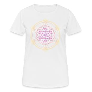 Merkaba Sacred Geometry - Women's Breathable T-Shirt - white - Front - AI Model Female 172 dark (172cm)