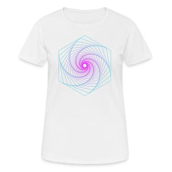 Géométrie sacrée Spiralle - T-shirt respirant Femme - blanc - Devant - AI Model Female 172 dark (172cm)