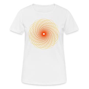 Géométrie sacrée Spiralle Soleil - T-shirt respirant Femme - blanc - Devant - AI Model Female 172 dark (172cm)