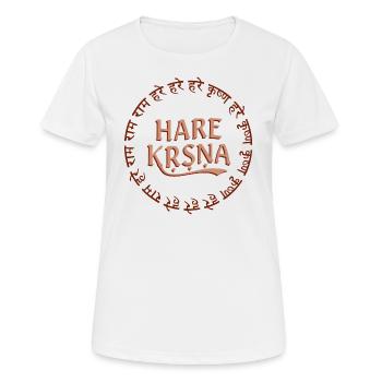 Hare Krishna - Maha Mantra Kreis - Frauen T-Shirt atmungsaktiv - Weiß - Vorne - AI Model Female 172 dark (172cm)