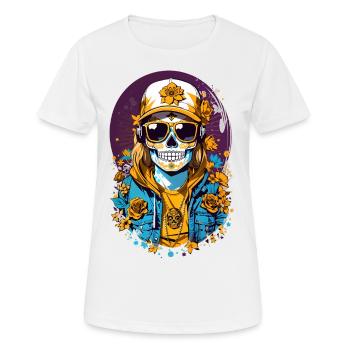 Zucker Schädel - Frauen T-Shirt atmungsaktiv - Weiß - Vorne - AI Model Female 172 dark (172cm)