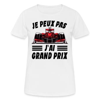 Je Peux Pas J'ai Grand Prix - T-shirt respirant Femme - blanc - Devant - AI Model Female 172 dark (172cm)