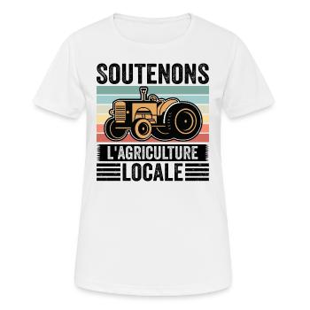 Unterstützen wir die lokale Landwirtschaft - Frauen T-Shirt atmungsaktiv - Weiß - Vorne - AI Model Female 172 dark (172cm)