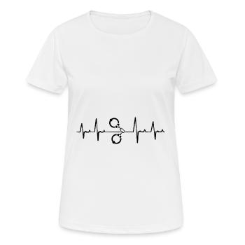 Les officiers de police cadeau des agents de battement de coeur Commissaire Han - T-shirt respirant Femme - blanc - Devant - AI Model Female 172 dark (172cm)