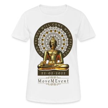 Buddha Patience - Frauen T-Shirt atmungsaktiv - Weiß - Vorne - AI Model Female 172 dark (172cm)