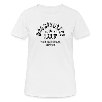 Mississippi États-Unis - T-shirt respirant Femme - blanc - Devant - AI Model Female 172 dark (172cm)