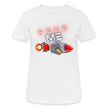 Feed me, hungry shark rocket - Women's Breathable T-Shirt - white - Front - AI Model Female 172 dark (172cm)