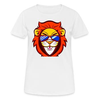 petit lion effronté avec des lunettes de soleil cool enfant - T-shirt respirant Femme - blanc - Devant - AI Model Female 172 dark (172cm)