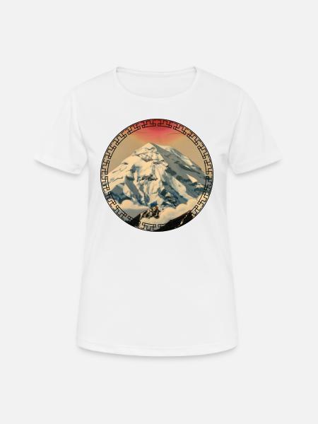 Mount Everest im japanischen Ukiyo-e Stil Berg - Frauen T-Shirt atmungsaktiv - Weiß