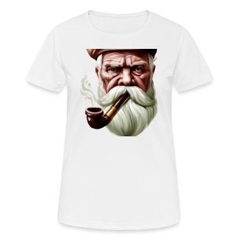 Seaman Seal Sailor Captain Sea Sailing - Women's Breathable T-Shirt - white - Front - AI Model Female 172 dark (172cm)