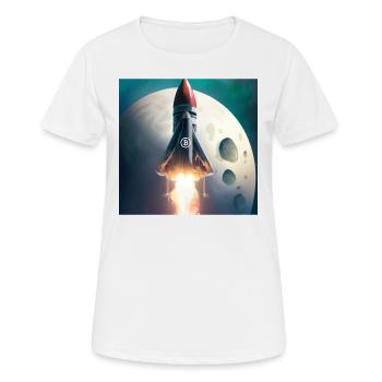 Bitcoin bis zum Mond! hodl trend Kryptowährung - Frauen T-Shirt atmungsaktiv - Weiß - Vorne - AI Model Female 172 dark (172cm)