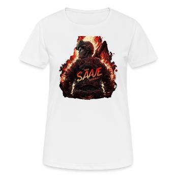 Prêt pour l’action : Fireman, votre héros ! - T-shirt respirant Femme - blanc - Devant - AI Model Female 172 dark (172cm)