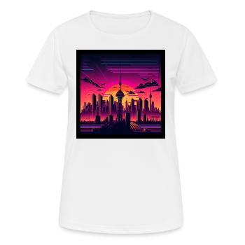 Skyline of Berlin in the evening light - Women's Breathable T-Shirt - white - Front - AI Model Female 172 dark (172cm)
