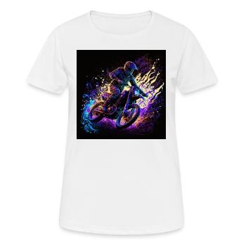 cool motocrosser in black light style - Women's Breathable T-Shirt - white - Front - AI Model Female 172 dark (172cm)