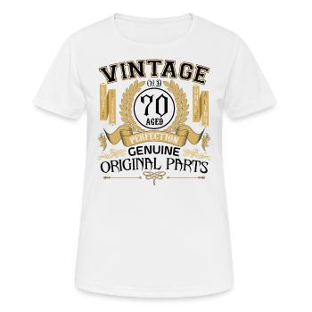 Vintage 70 ans - cadeau d’anniversaire 70 ans !!! - T-shirt respirant Femme - blanc - Devant - AI Model Female 172 dark (172cm)