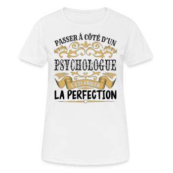 Psychologue | le Meilleur cadeau Psychologue - T-shirt respirant Femme - blanc - Devant - AI Model Female 172 dark (172cm)