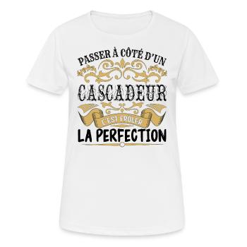 Cascadeur | le Meilleur cadeau Cascadeur - T-shirt respirant Femme - blanc - Devant - AI Model Female 172 dark (172cm)