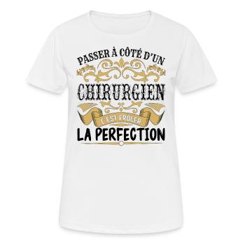 Chirurgien | le Meilleur cadeau Chirurgien - T-shirt respirant Femme - blanc - Devant - AI Model Female 172 dark (172cm)