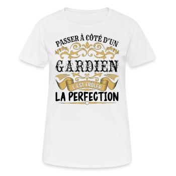 Gardien | le Meilleur cadeau Gardien - T-shirt respirant Femme - blanc - Devant - AI Model Female 172 dark (172cm)