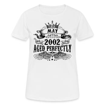 2002| May Aged Perfectly 2002 birthday gift - Women's Breathable T-Shirt - white - Front - AI Model Female 172 dark (172cm)