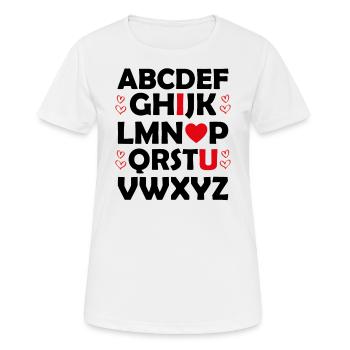 Saint Valentin Cadeau Copine Copain Février ! - T-shirt respirant Femme - blanc - Devant - AI Model Female 172 dark (172cm)