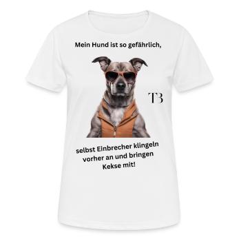 Der gefährliche Hund - Frauen T-Shirt atmungsaktiv - Weiß - Vorne - AI Model Female 172 dark (172cm)
