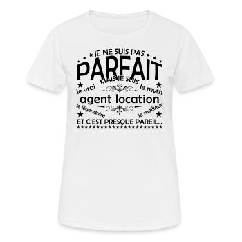 Geschenk-Vermieter Vermietungsagent Der echte Agent - Frauen T-Shirt atmungsaktiv - Weiß - Vorne - AI Model Female 172 dark (172cm)