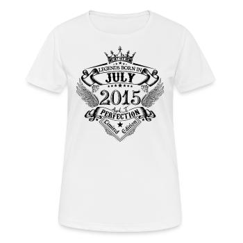 2015 July 2015 Birthday July 2015 - Women's Breathable T-Shirt - white - Front - AI Model Female 172 dark (172cm)