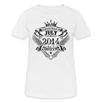 2014 July 2014 Birthday July 2014 - Women's Breathable T-Shirt - white - Front - AI Model Female 172 dark (172cm)