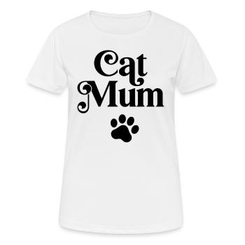 Katzen-Mama - Frauen T-Shirt atmungsaktiv - Weiß - Vorne - AI Model Female 172 dark (172cm)
