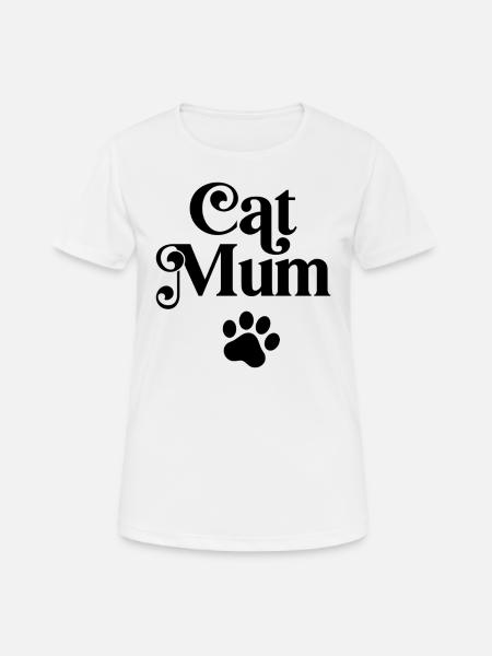 Katzen-Mama - Frauen T-Shirt atmungsaktiv - Weiß