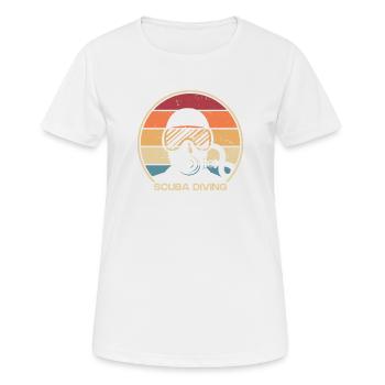 Scuba Diving Diving Mask Diving Fins Scuba - T-shirt respirant Femme - blanc - Devant - AI Model Female 172 dark (172cm)