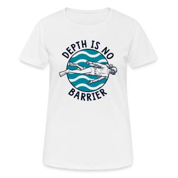 Depth Is No Barrier Diving Fins Goggles - Women's Breathable T-Shirt - white - Front - AI Model Female 172 dark (172cm)