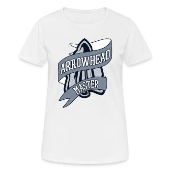 Conseils de chasse au maître de la pointe de flèche Chasseur de pointes de flèche - T-shirt respirant Femme - blanc - Devant - AI Model Female 172 dark (172cm)
