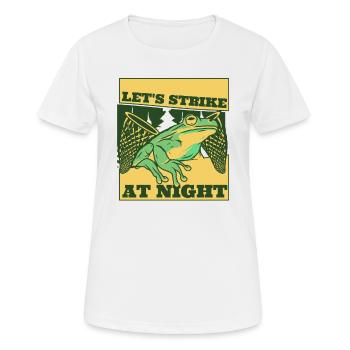 Frappeons la nuit Crapaud Grenouille têtard - T-shirt respirant Femme - blanc - Devant - AI Model Female 172 dark (172cm)