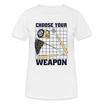 Choose Your Weapon Kaulquappe Laubfrosch Kröte - Frauen T-Shirt atmungsaktiv - Weiß - Vorne - AI Model Female 172 dark (172cm)