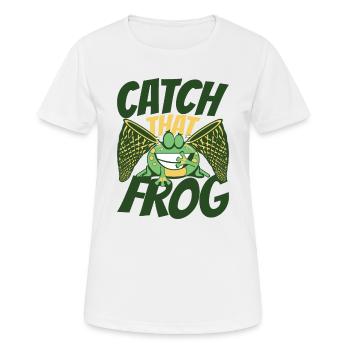 Attrapez cette grenouille Rainette Crapaud Têtard - T-shirt respirant Femme - blanc - Devant - AI Model Female 172 dark (172cm)