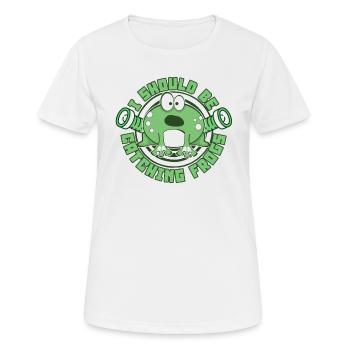 Je devrais attraper des grenouilles crapaud têtard - T-shirt respirant Femme - blanc - Devant - AI Model Female 172 dark (172cm)