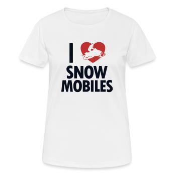 J’adore Motoneige Moto Motoneige Motoneige - T-shirt respirant Femme - blanc - Devant - AI Model Female 172 dark (172cm)