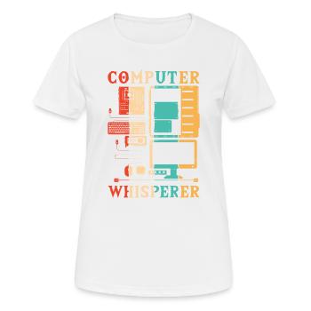 Chuchoteur informatique Informatique Informatique Informaticien - T-shirt respirant Femme - blanc - Devant - AI Model Female 172 dark (172cm)