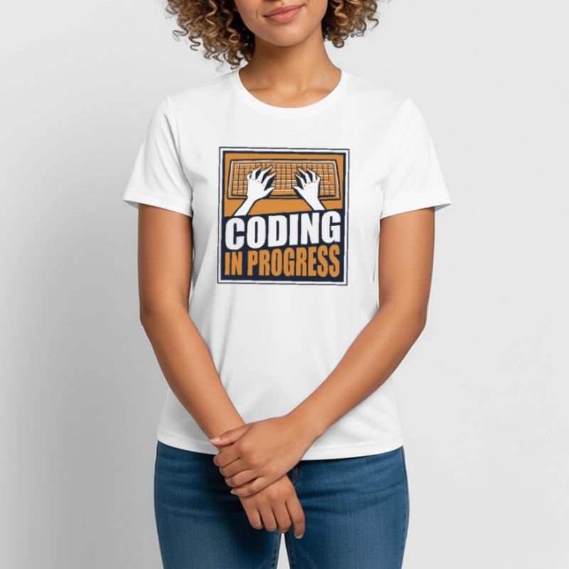 Coding In Progress Softwareingenieur Developer Frauen T-Shirt atmungsaktiv