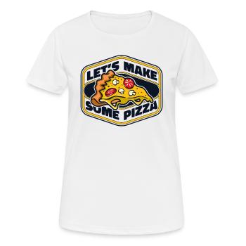 Faisons de la pizza plateau de pizza pizza pizza four pizza - T-shirt respirant Femme - blanc - Devant - AI Model Female 172 dark (172cm)