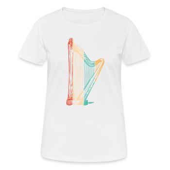 Retro concert harpe harpe musique harpe harpe harpe joueur - T-shirt respirant Femme - blanc - Devant - AI Model Female 172 dark (172cm)
