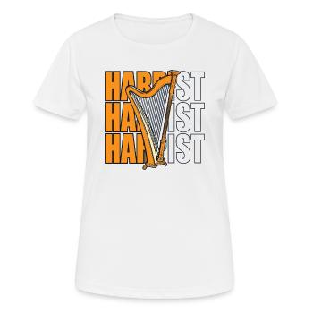 Harpiste Concert Harpe Harpe Harpe Musique Harpe - T-shirt respirant Femme - blanc - Devant - AI Model Female 172 dark (172cm)