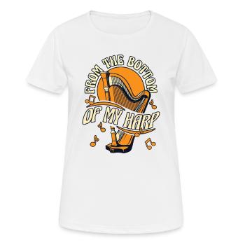 Du bas de ma harpe Harpe Harpe musicale Harpe - T-shirt respirant Femme - blanc - Devant - AI Model Female 172 dark (172cm)